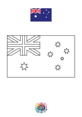 Bandera de Austrália para colorear