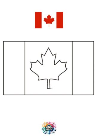 Bandera de Canadá para colorear