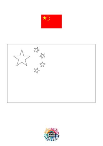 Bandera de China para colorear
