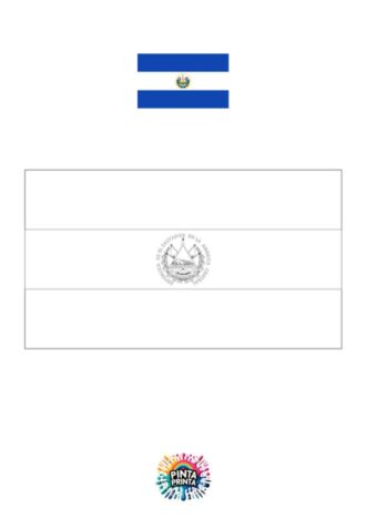 Bandera de El Salvador para colorear
