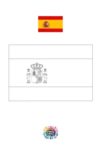 Bandera de España para colorear
