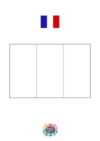 Bandera de Francia para colorear