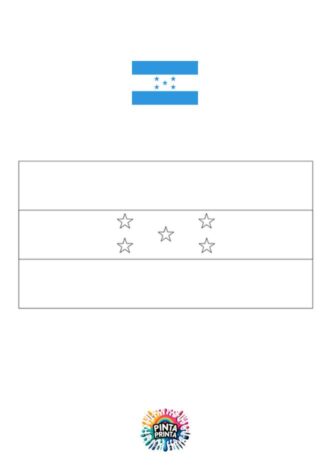 Bandera de Honduras para colorear