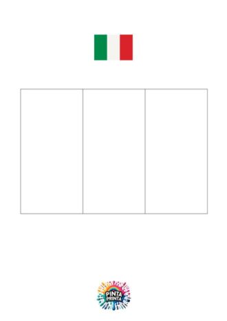 Bandera de Italia para colorear