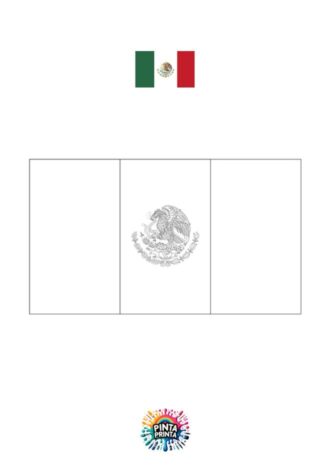 Bandera de México para colorear