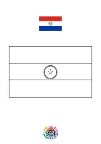 Bandera de Paraguay para colorear