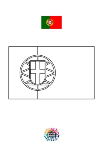 Bandera de Portugal para colorear