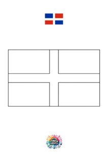 🎨 Dibujos de Bandera de República Dominicana para colorear >> ¡Dale Color Ahora!