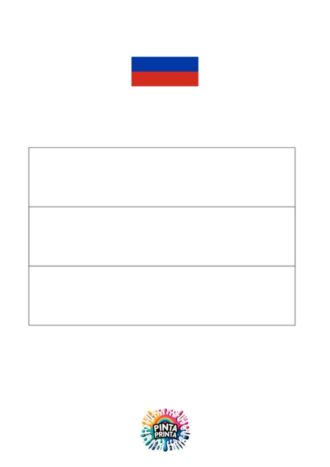 Bandera de Rusia para colorear