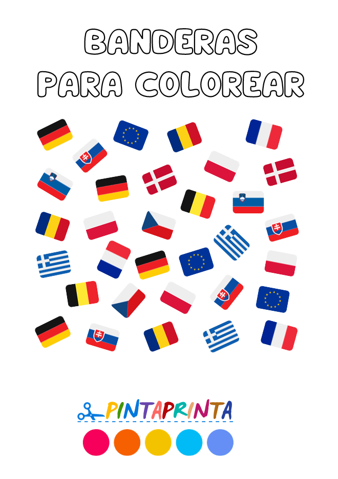banderas para colorear