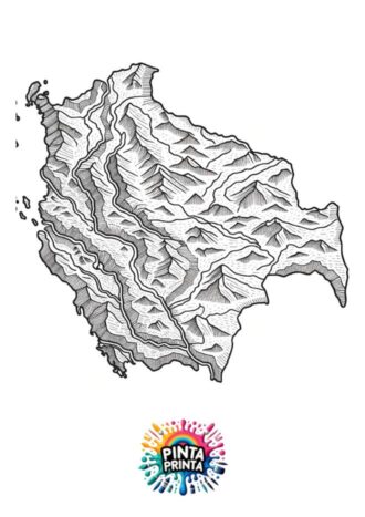 Mapas de Bolivia para colorear
