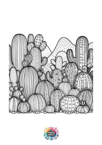 cactus3 para colorear