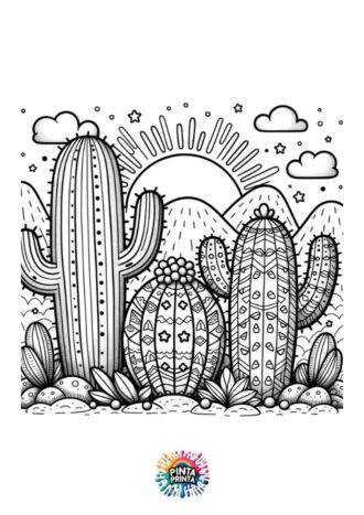 cactus5 para colorear