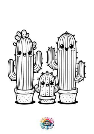 cactus7 para colorear