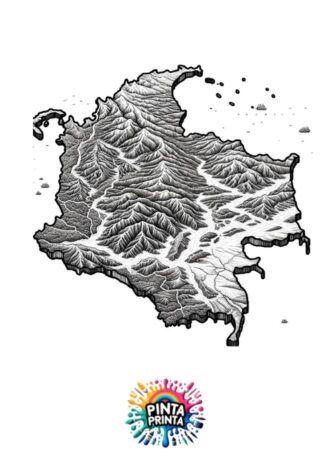 Mapas de Colombia para colorear