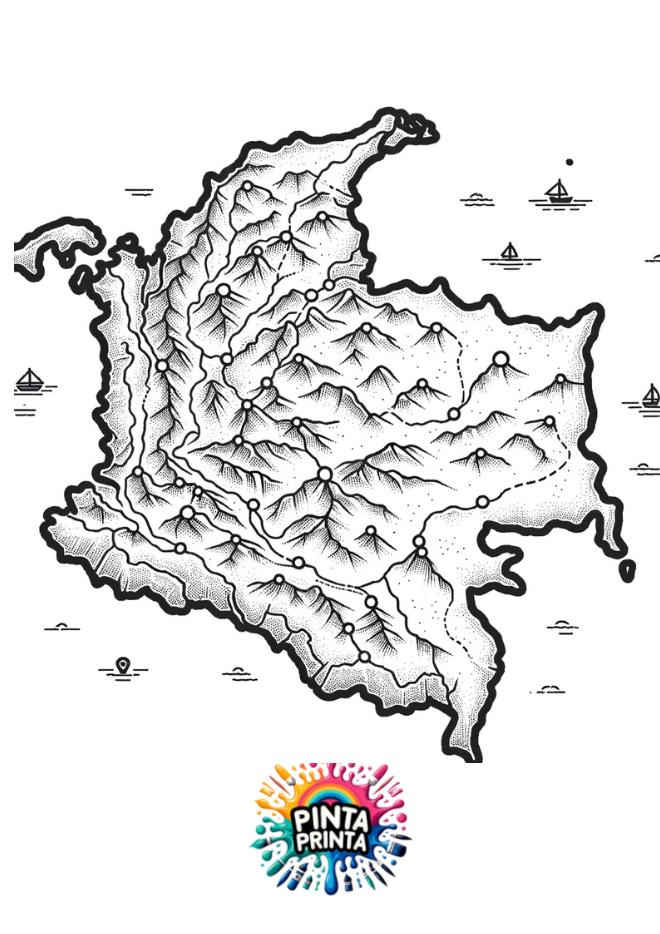 🎨 Dibujos De Mapas De Colombia Para Colorear ¡dale Color Ahora 