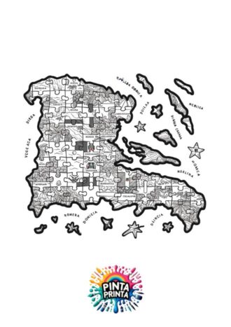 dibujos para colorear de mapa de república dominicana 3