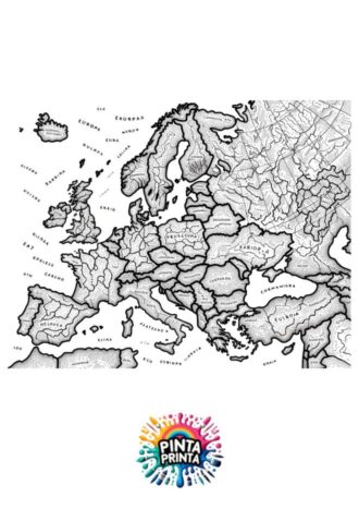Mapas de Europa para colorear