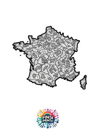 Mapas de Francia para colorear