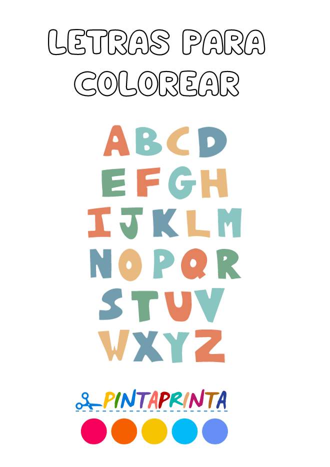 letras para colorear