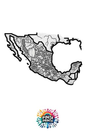 Mapas de México para colorear