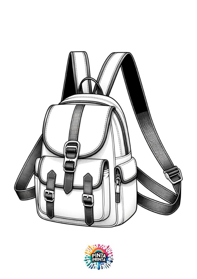 mochila2 para colorear