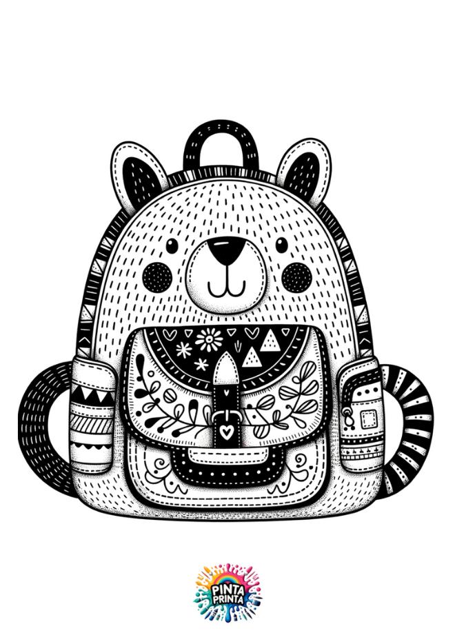 mochila5 para colorear