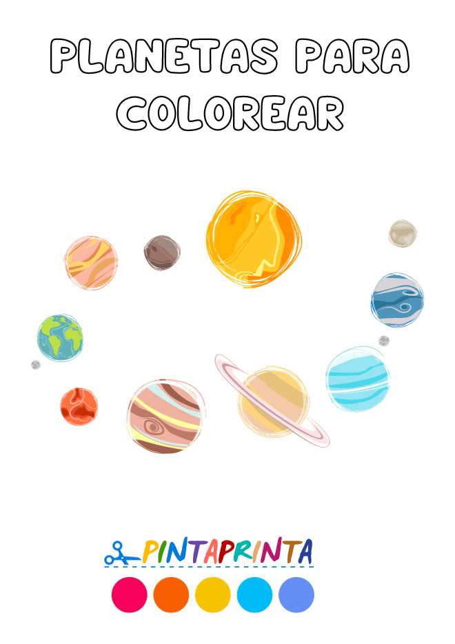 planetas para colorear