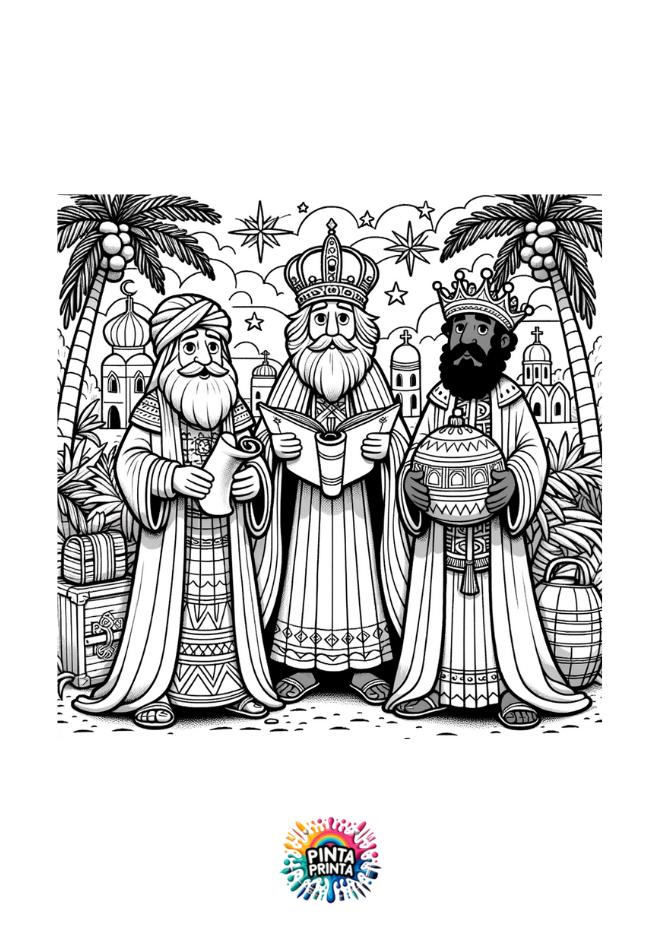Reyes Magos 2 para colorear