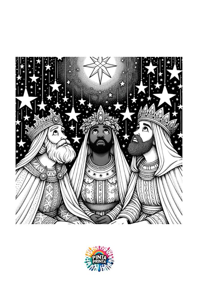 Reyes Magos 3 para colorear