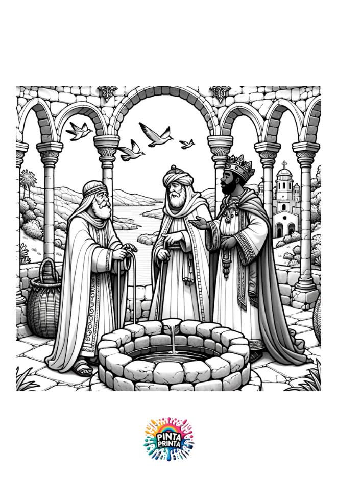 Reyes Magos 7 para colorear