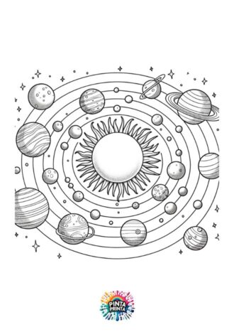 dibujos del sistema solar para colorear 6