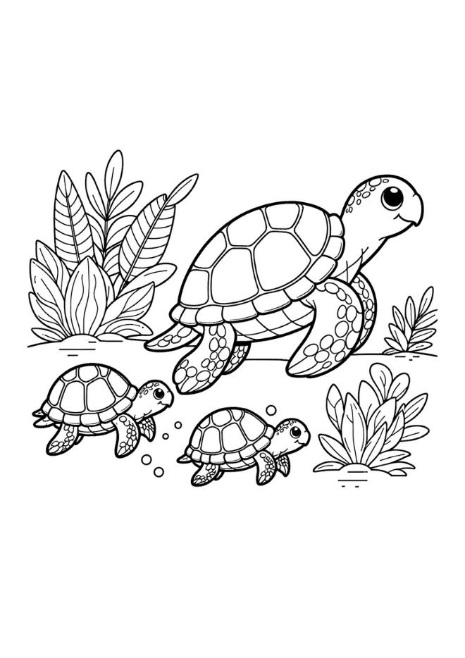 tortuga4 para colorear