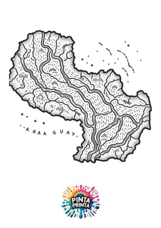 Mapas de Uruguay para colorear