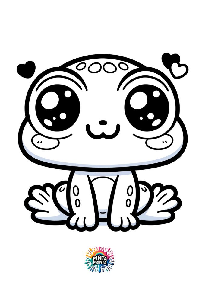 Animales Kawaii 3 para colorear