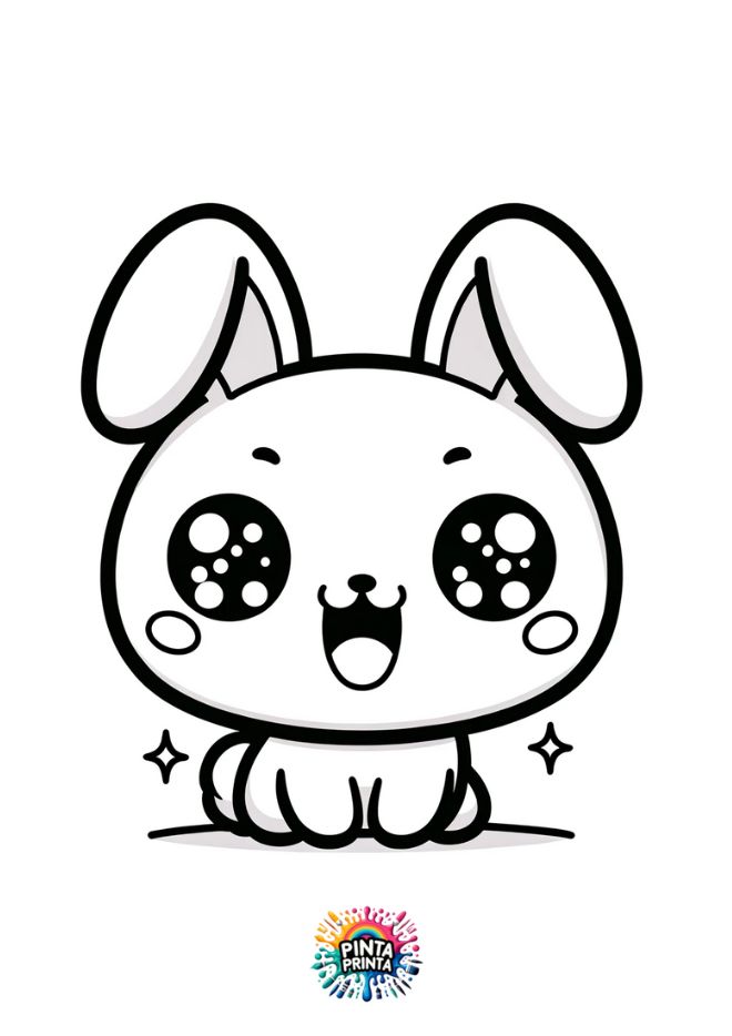 Animales Kawaii 4 para colorear