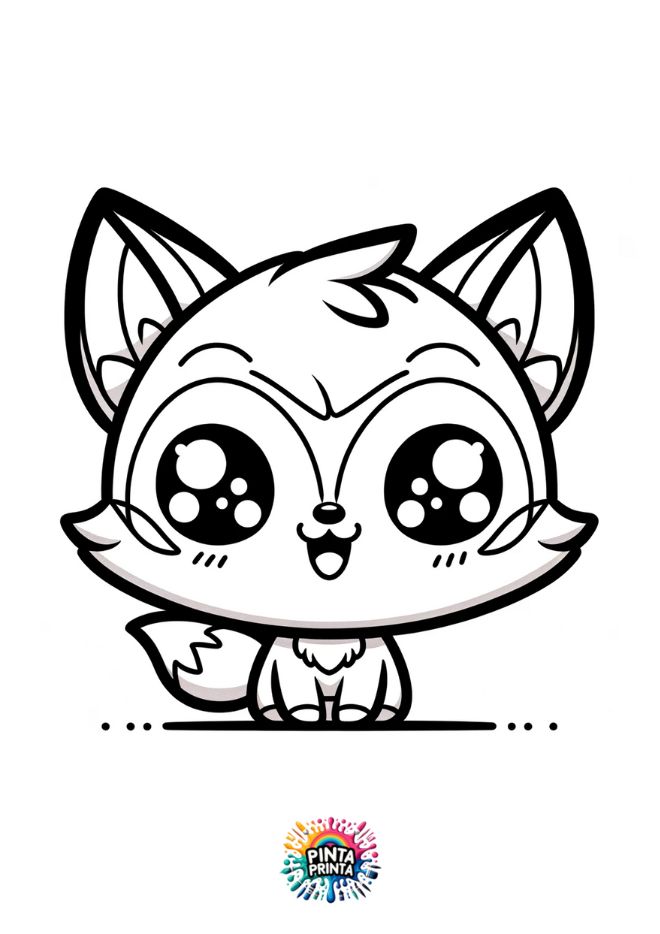 Animales Kawaii 6 para colorear