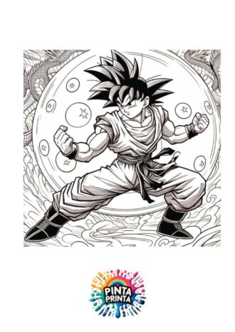 Goku para colorear