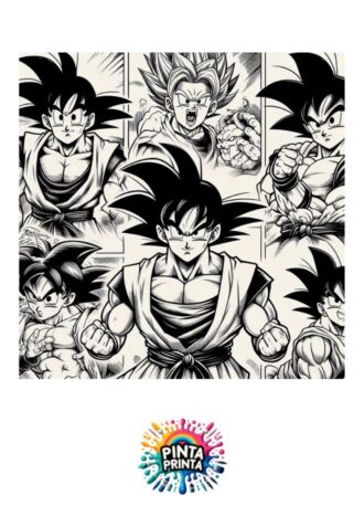 Goku 1 para colorear