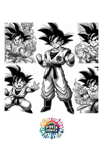 Goku 2 para colorear