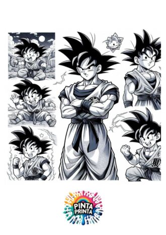 Goku 4 para colorear