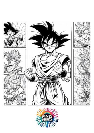 Goku 7 para colorear