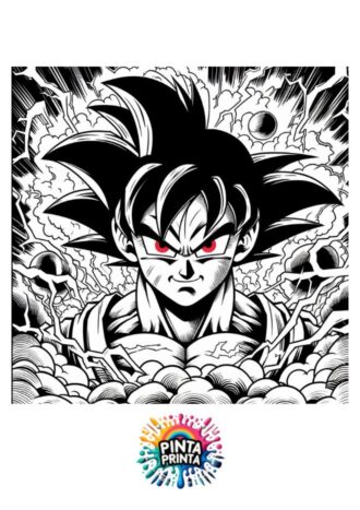 Goku Black 4 para colorear