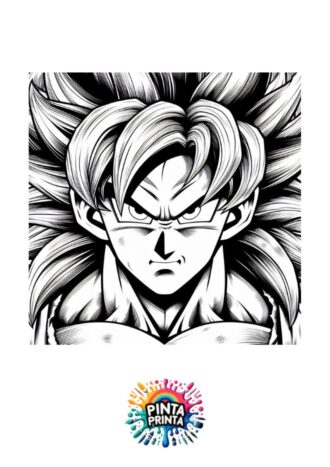 Goku Quinta Fase 1 para colorear