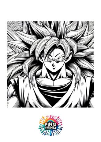 Goku Quinta Fase 2 para colorear