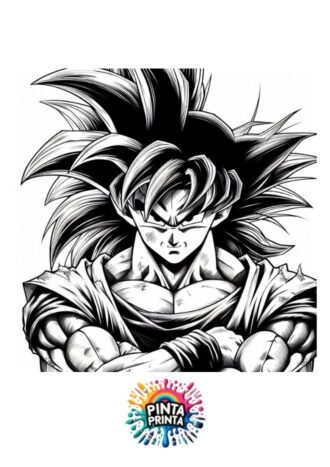 Goku Quinta Fase 3 para colorear