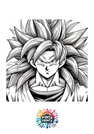 Goku Quinta Fase 5 para colorear