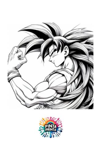 Goku Quinta Fase 6 para colorear
