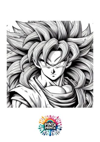 Goku Quinta Fase 7 para colorear