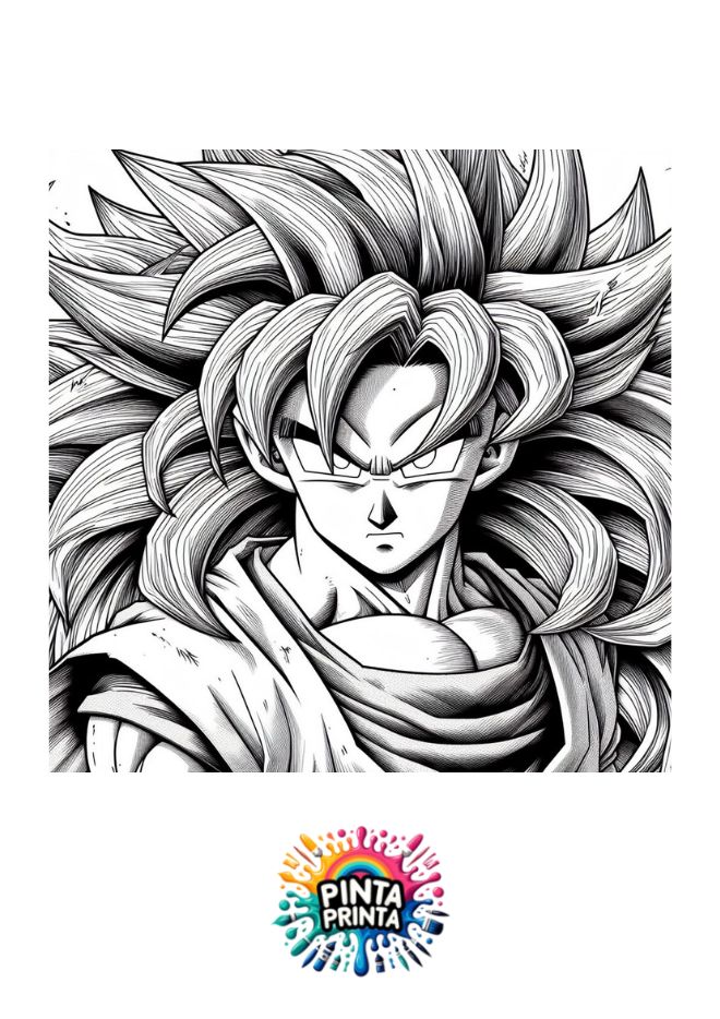 Goku Cuarta Fase 7 para colorear
